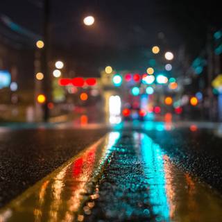 Christmas lighting on street wallpaper