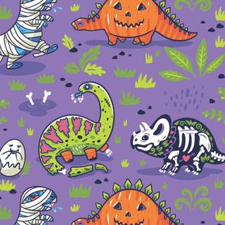 Dinosaur Halloween wallpaper