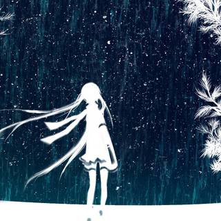 Anime winter desktop wallpaper