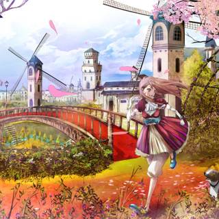 Anime running wallpaper