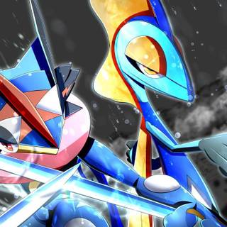 Greninja and Cinderace wallpaper