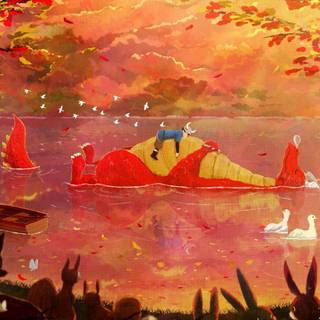 Autumn aesthetic anime wallpaper