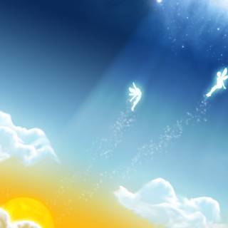 Angels in the sky wallpaper