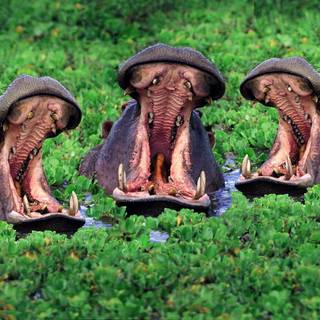 Baby hippo wallpaper