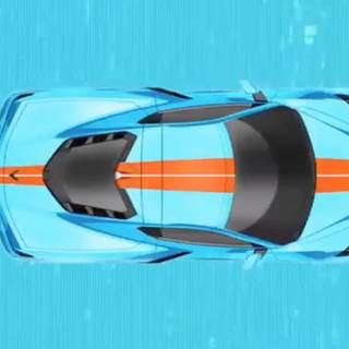 Corvette 2021 blue wallpaper