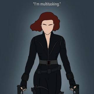 Black Widow cartoon wallpaper