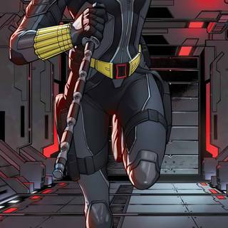 Black Widow cartoon wallpaper