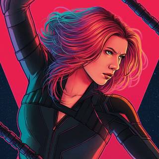 Black Widow cartoon wallpaper