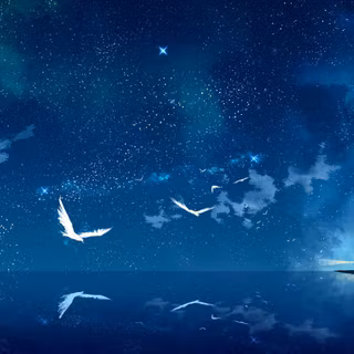 Dark anime scenery desktop wallpaper