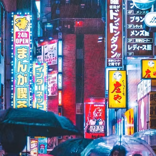 Retro Japanese street wallpaper