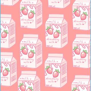 Strawberries aesthetic wallpaper