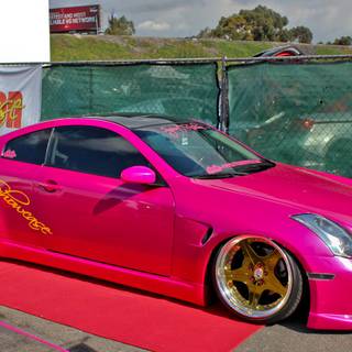 Pink tuner car wallpaper