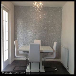 Glitter bedroom wallpaper