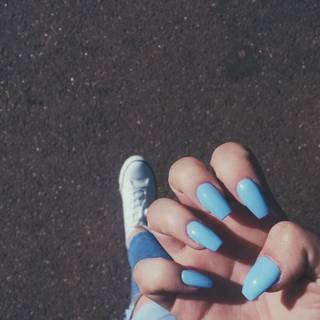Blue nails wallpaper