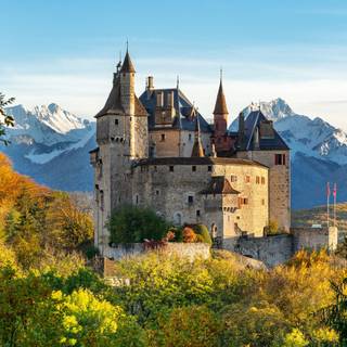 Autumn castle wallpaper