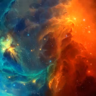 Rainbow space wallpaper