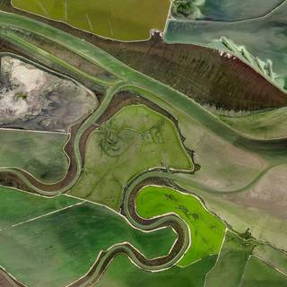Aerial view river wallpaper