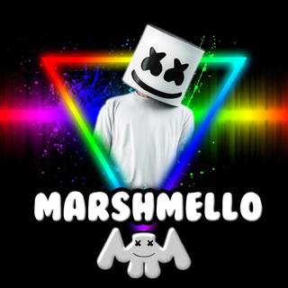 Marshmello head wallpaper
