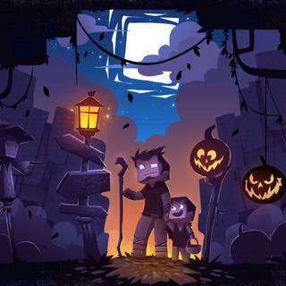 Minecraft Halloween wallpaper