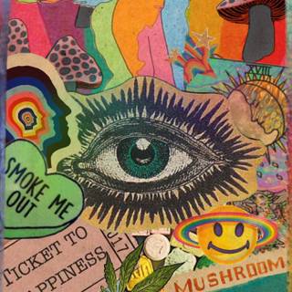 Trippy mushroom wallpaper