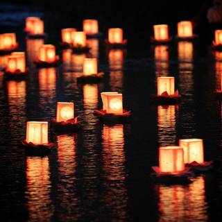 Water candle wallpaper