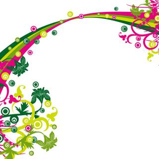 Colorful design flowers art wallpaper