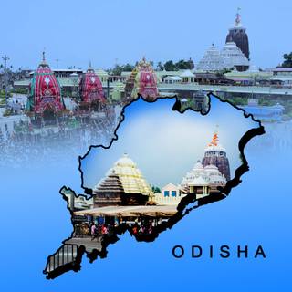 Odisha map wallpaper