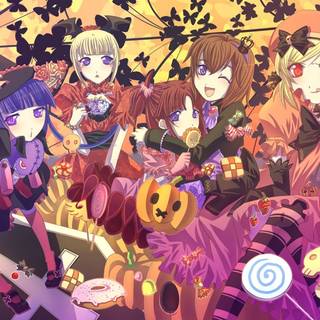 Halloween anime laptop wallpaper