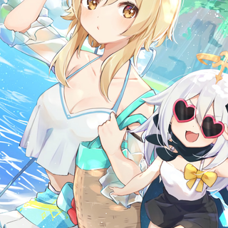 Lumine and Paimon wallpaper