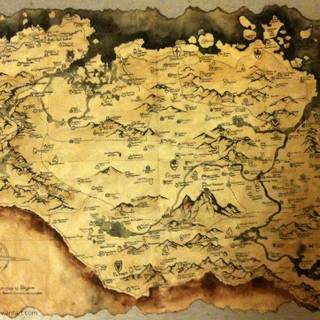 Skyrim map wallpaper