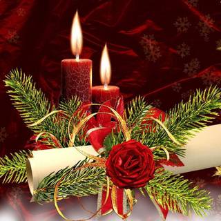 Christmas candle wallpaper
