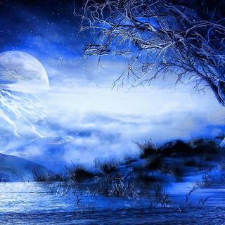 Blue moon wallpaper