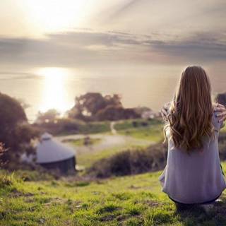 Lonely girl wallpaper