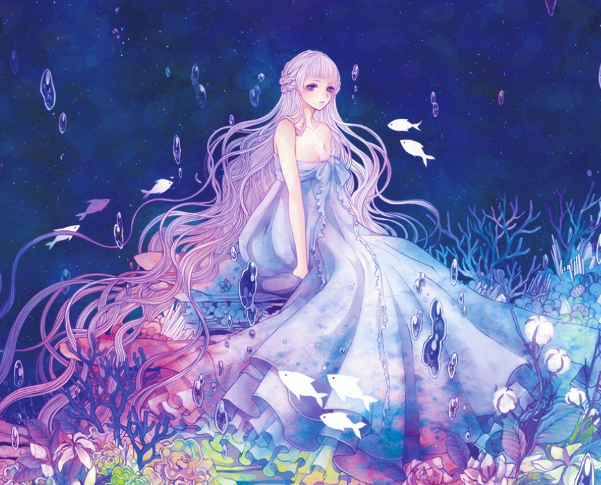 mermaid princess anime girl - Wallpaper Cave