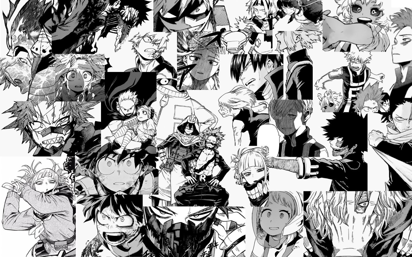 my hero academia manga collage.