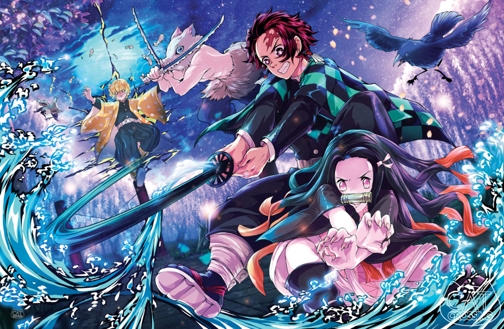 Demon Slayer fanart by cat crossing art - Wallpaper Cave