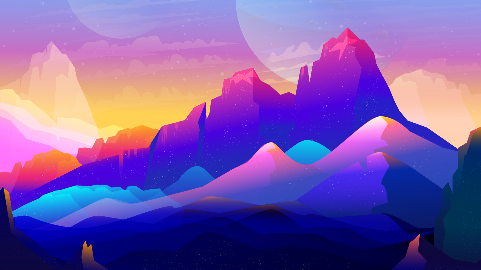 Animated Neon Mountains - Wallpaper Cave