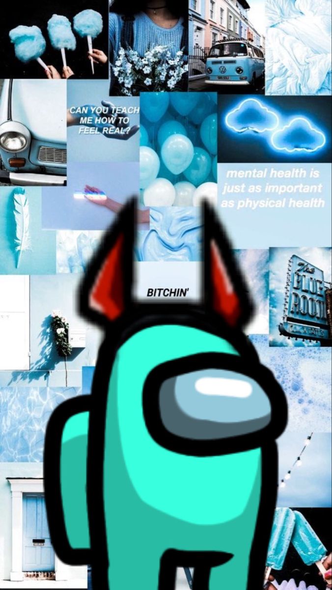Cyan aesthetic among us wallpaper Wallpaper Cave