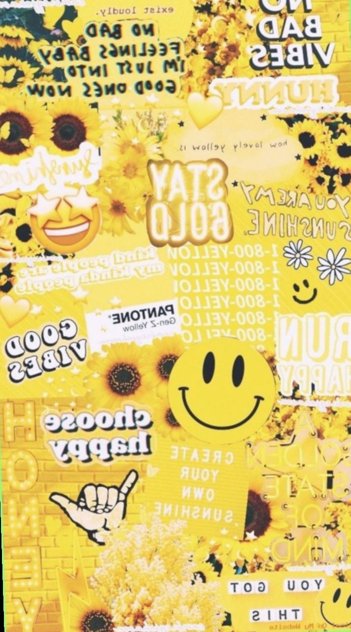 ⋆ ˚｡⋆୨୧˚yellow collage aesthetic˚୨୧⋆｡˚ ⋆ - Wallpaper Cave