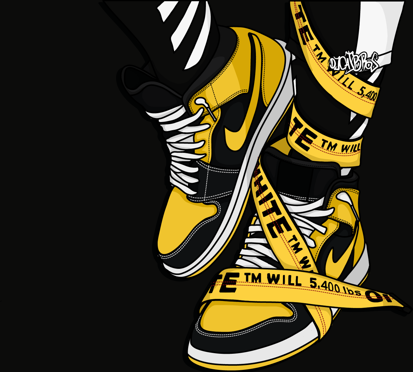 drippy yellow shoes