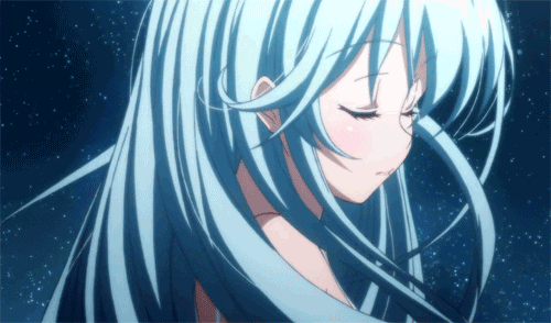 Cool anime light blue gire background/gif - Wallpaper Cave