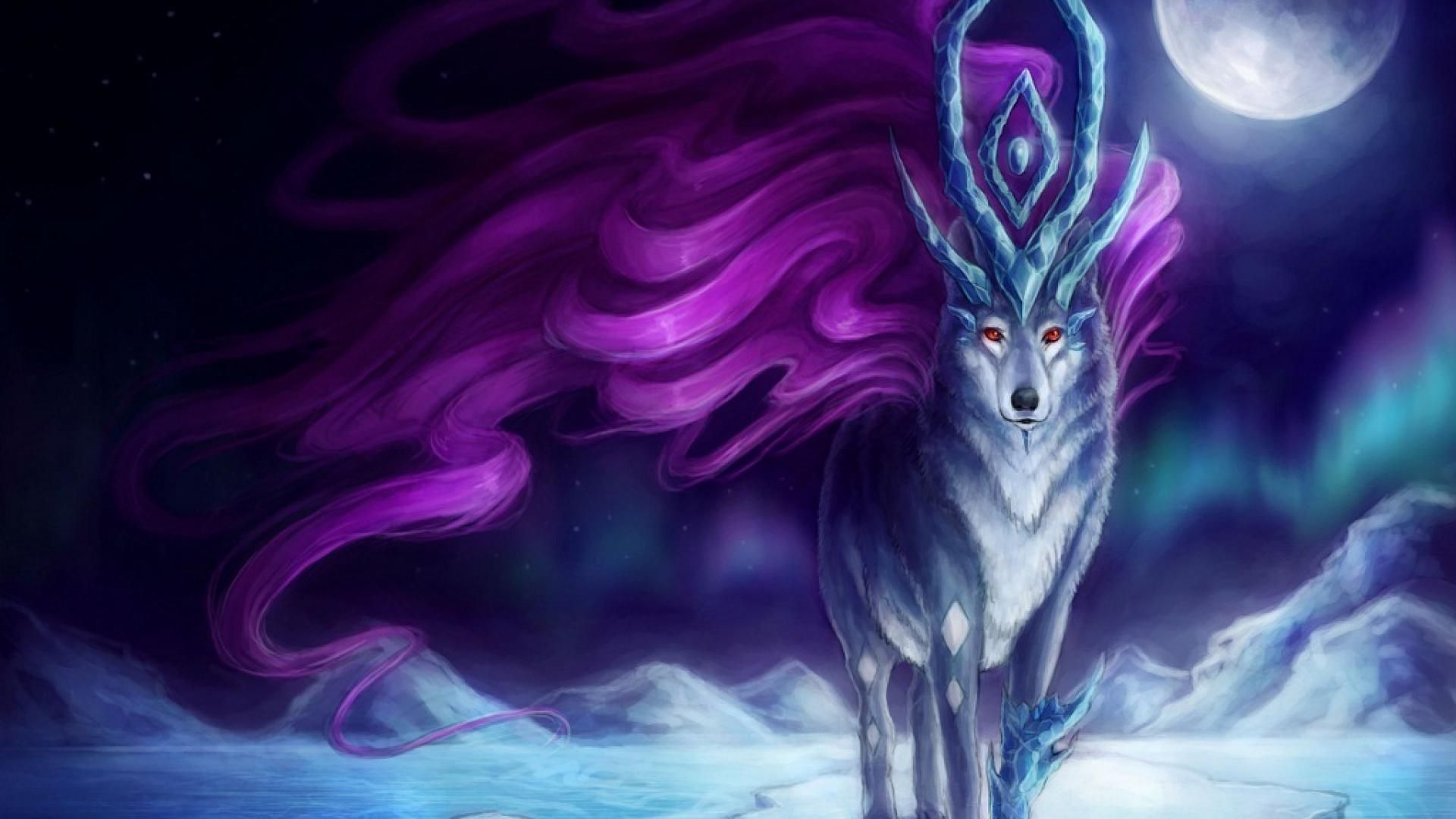 mythical ice wolf - Wallpaper Cave