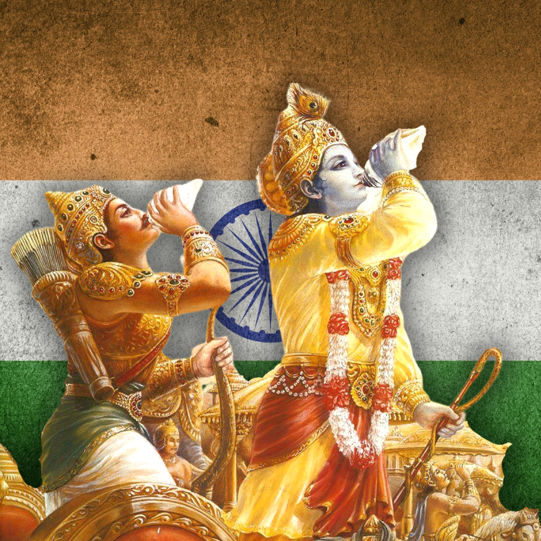 Indian Flag With Mahabharat Scene for Social media DP - Wallpaper Cave