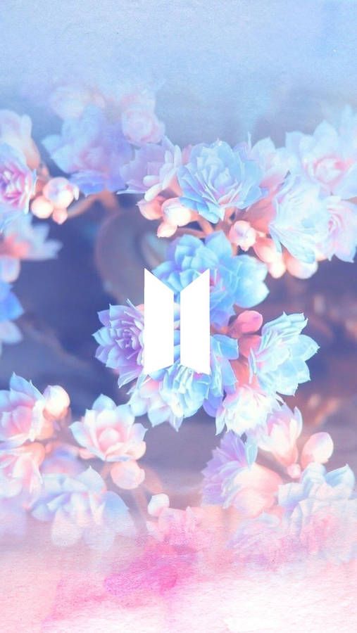 floral BTS logo - Wallpaper Cave