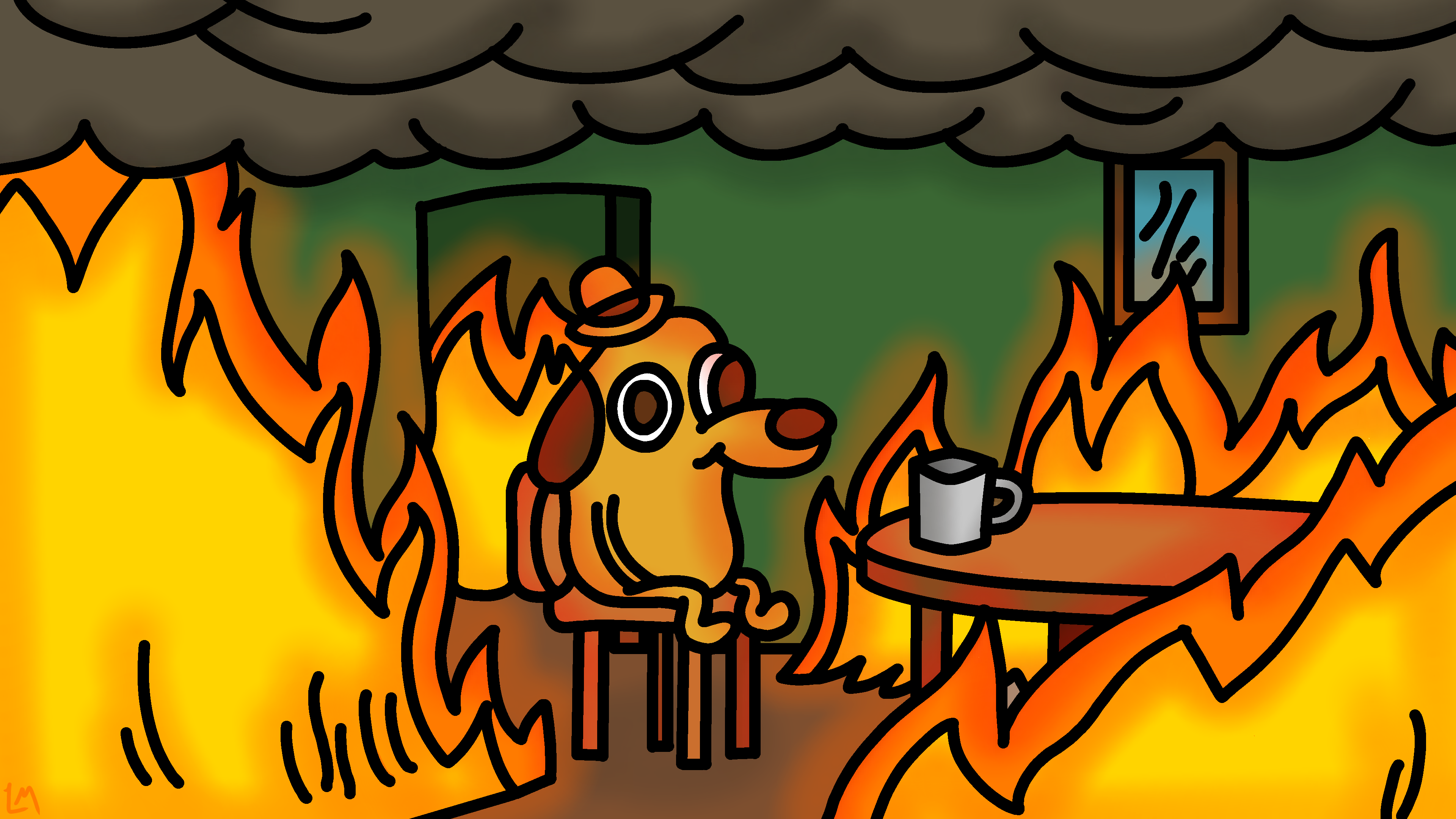 The Sims This Is Fine Fire Meme Gamer Maxis Family PC Game Sim Funny Dark  By TheCoolSwag | Sims Memes | web.siu.edu.so