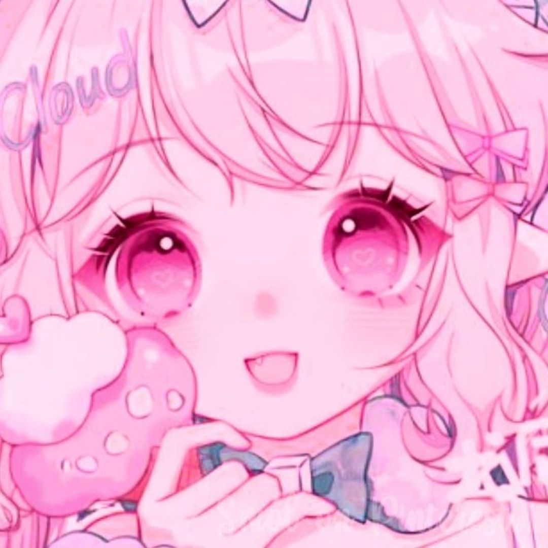 pink kawaii anime girl strawberry princess fluffy cloud art aesthetic sheep  girl pfp  Wallpaper Cave
