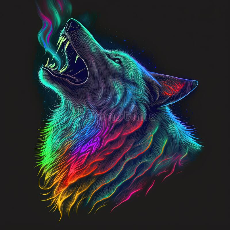 Neon wolf - Wallpaper Cave