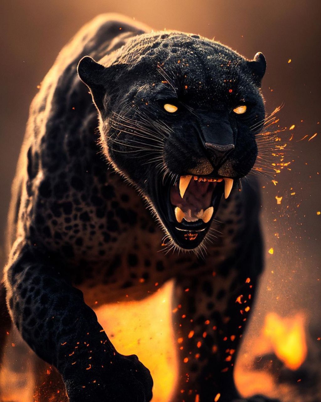 Majestic Tiger in the Dark Live Wallpaper - free download