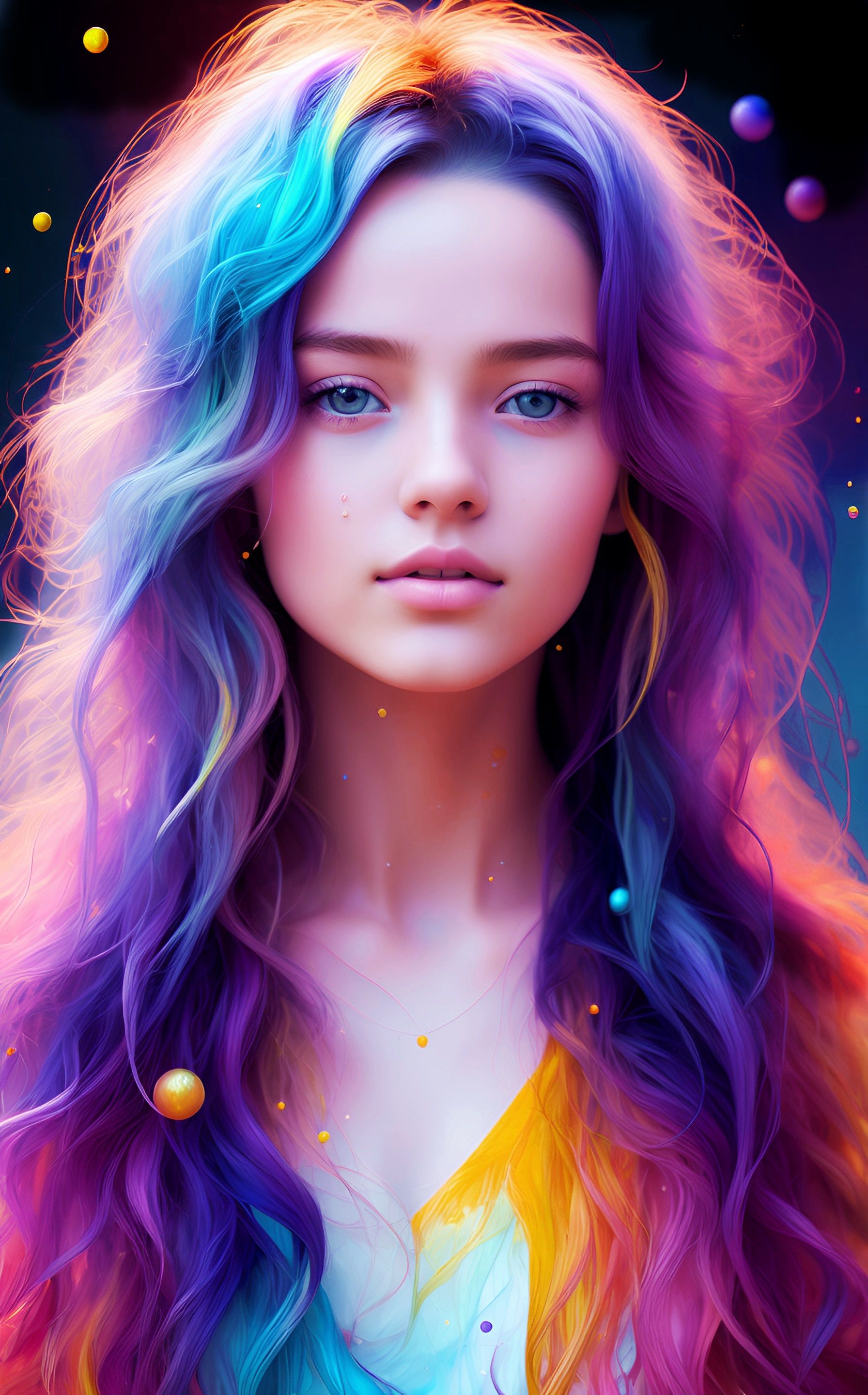 girl, colorful, phone wallpaper - Wallpaper Cave