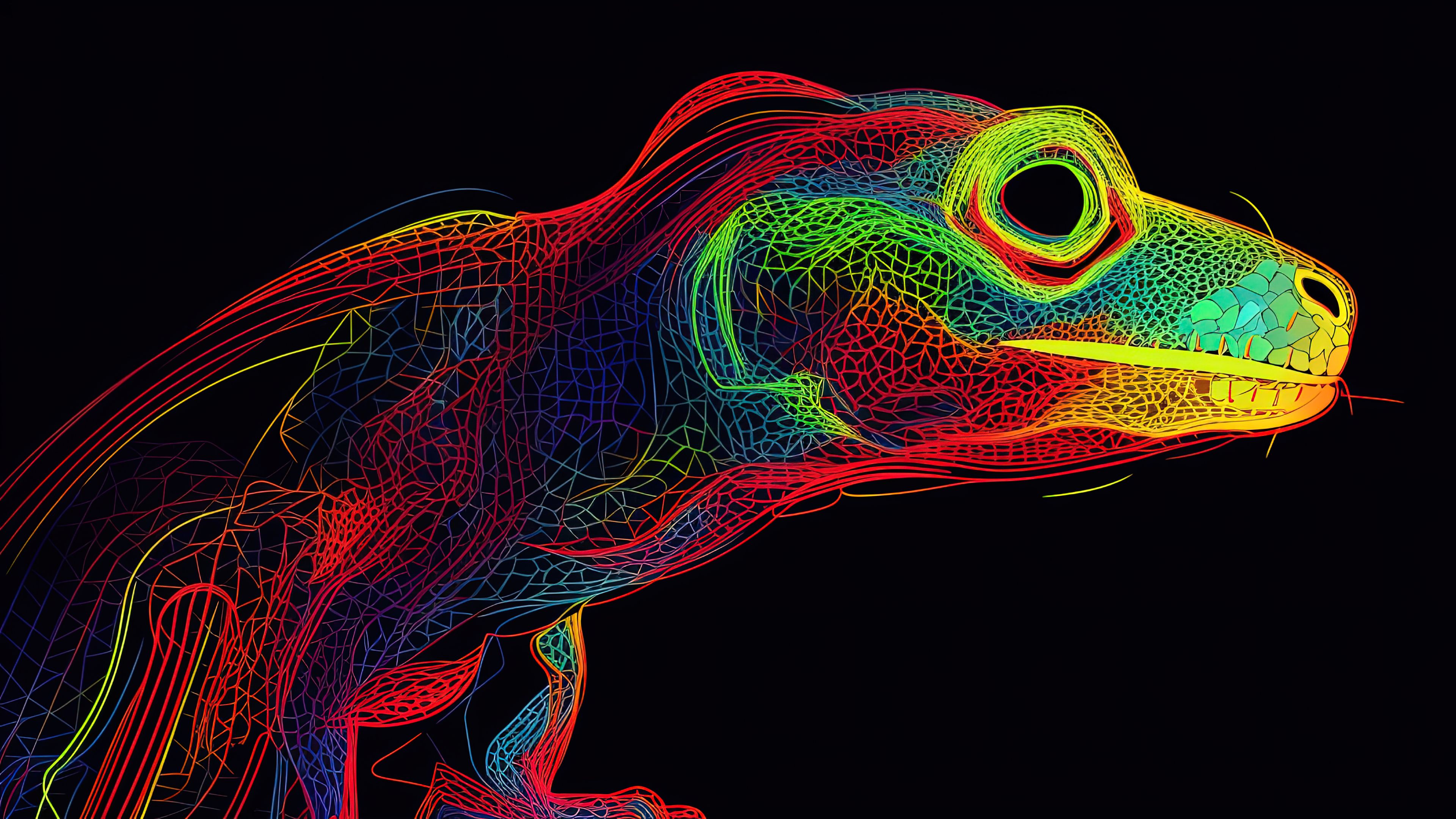 Vibrant Line Art of an Gekko - Wallpaper Cave